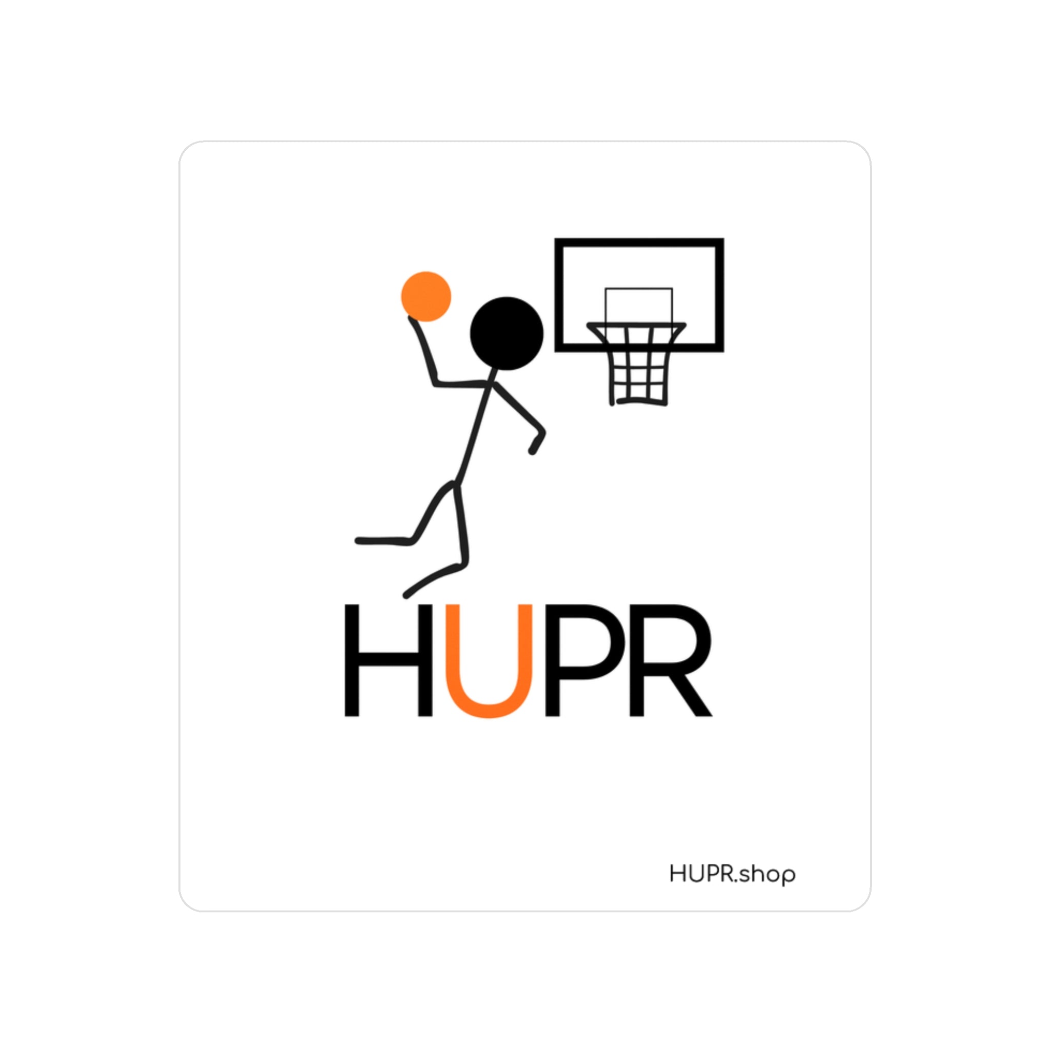 Kiss-Cut Vinyl Decal — HUPR Basketball Logo Sticker