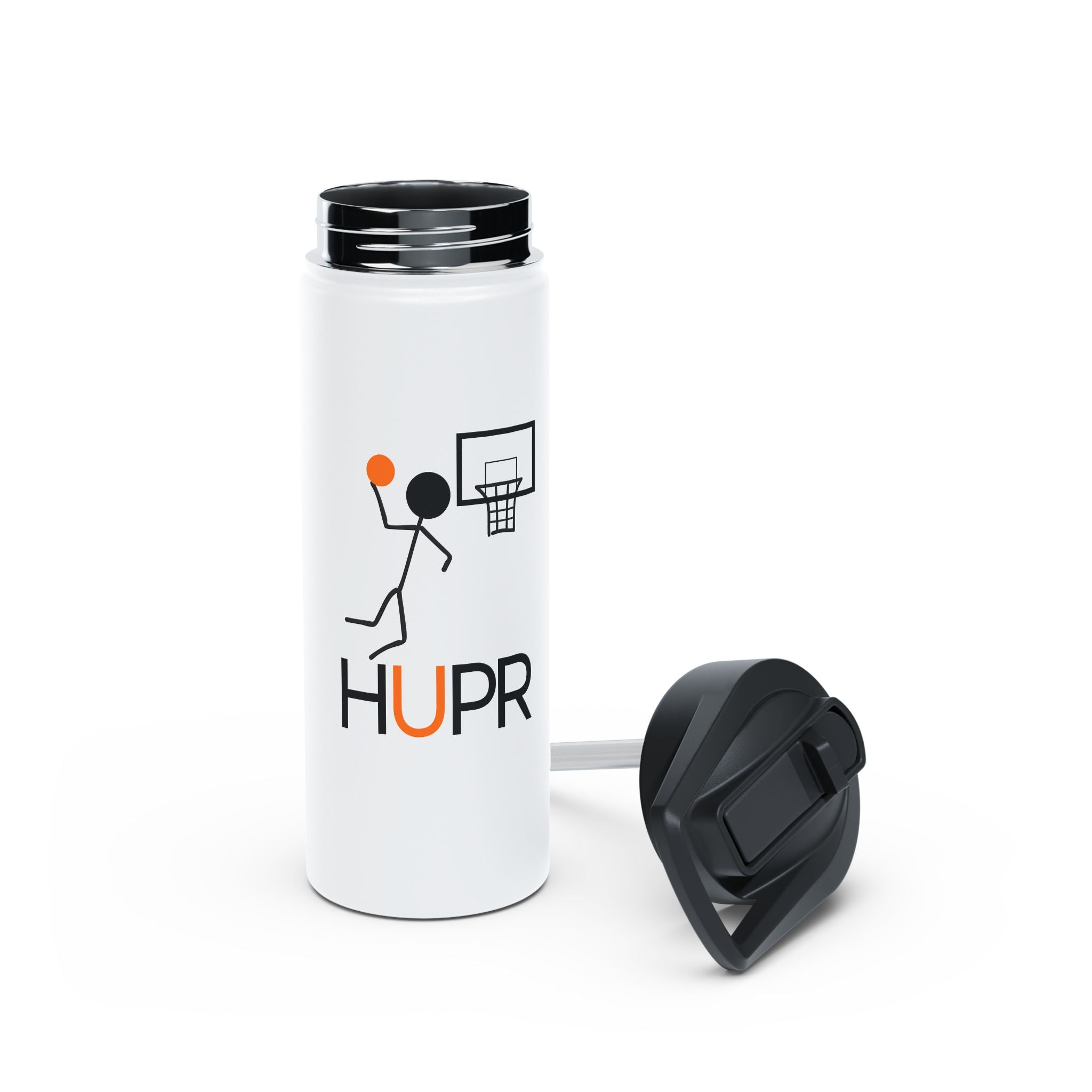 HUPr Basketball Stainless Steel Water Bottle — Dunk Logo Sports Bottle