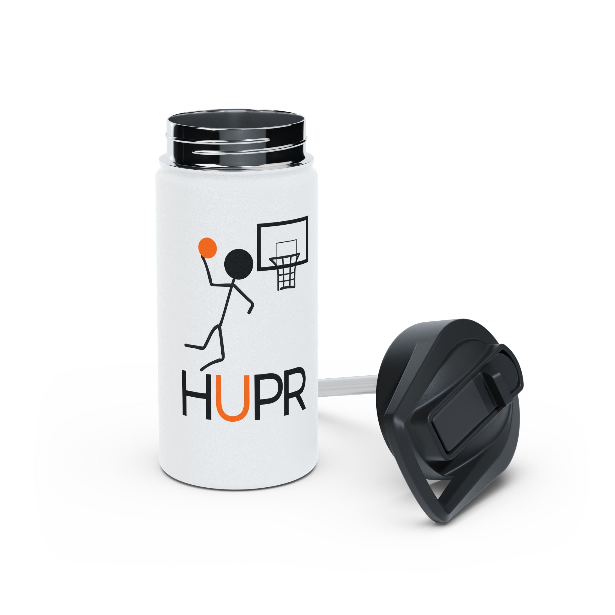 HUPr Basketball Stainless Steel Water Bottle — Dunk Logo Sports Bottle