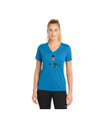 HUPR Mom V-Neck Tee – Stick Figure 'HUPR mom' for Basketball Moms