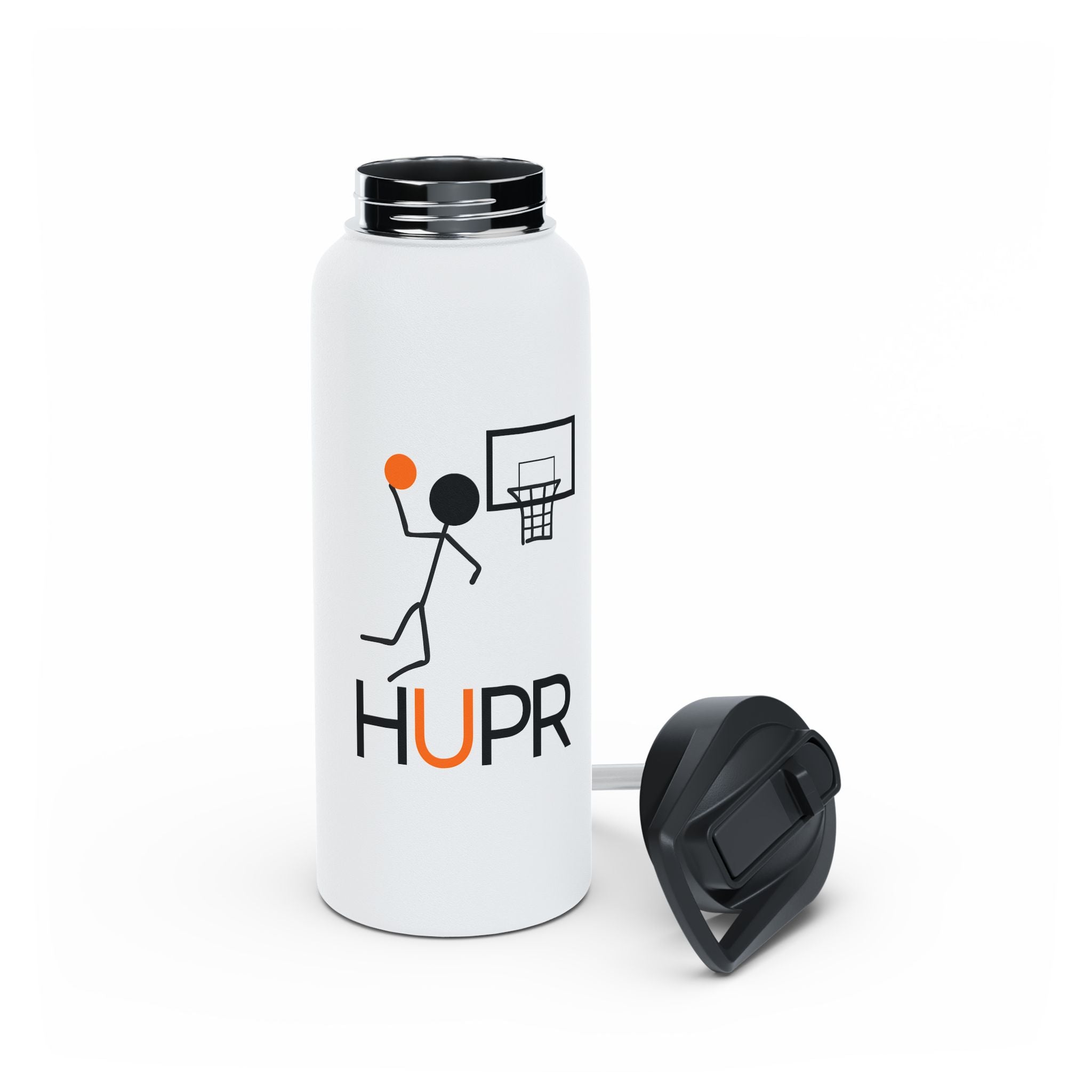 HUPr Basketball Stainless Steel Water Bottle — Dunk Logo Sports Bottle