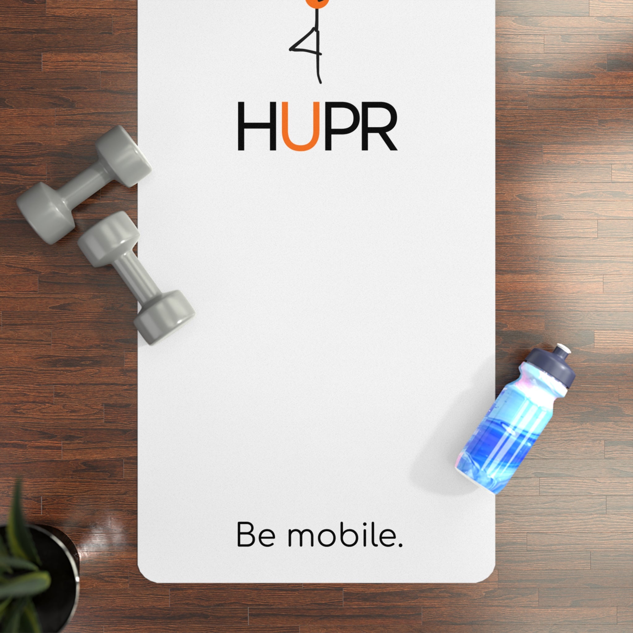 Rubber Yoga Mat — 'Play Hard. Be Mobile.' HUPR Fitness Mat